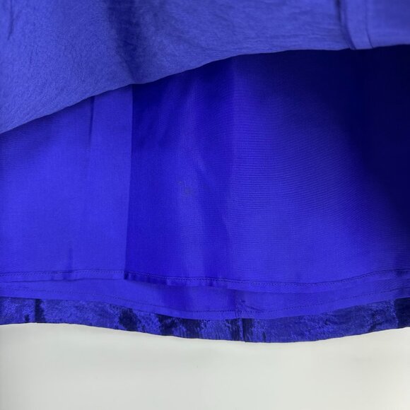 Laundry by Shelli Segal Embellished Halter Cocktail Dress 12 Mini Beaded Blue - Picture 10 of 13